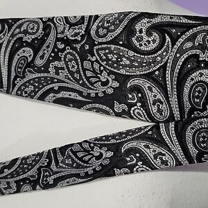 Paul Fredrick Men's Tie paisley black silver / grey design